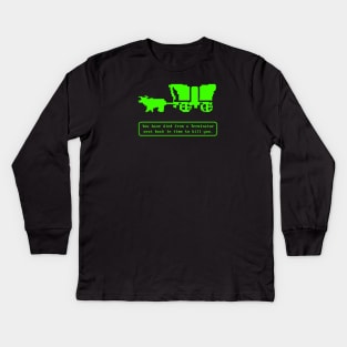 Oregon Trail Terminator Kids Long Sleeve T-Shirt